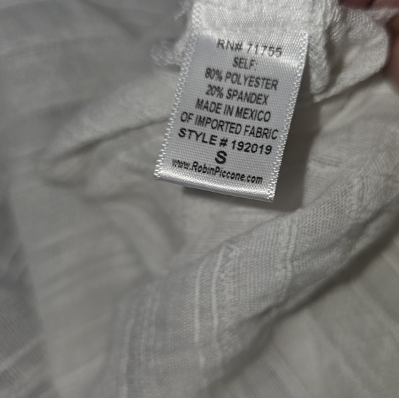 Robin Piccone Michelle Mandarin Collar Cover-Up Caftan Sz S Gauzy, Beach,Casual - Picture 16 of 16